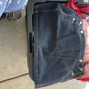 Black Denim Skirt